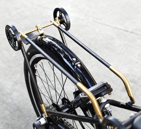 Union Jack Ultralight Titanium+Carbon Rear Rack for Brompton Bicycle P/T Line