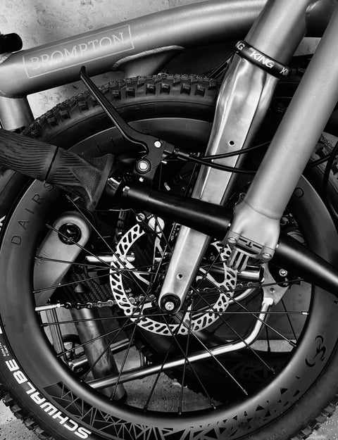 3DO 3D Print Titanium Disc Brake Fork & Rear Triangle Set for Brompton Bicycle T Line