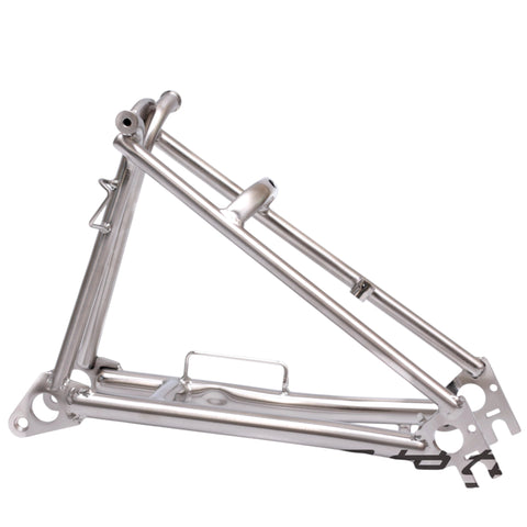 Aceoffix Nickel-plated Chromoly Steel Frame / Triangle / Fork / Stem Set for Brompton Bicycle