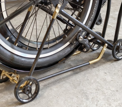 Union Jack Ultralight Titanium+Carbon Rear Rack for Brompton Bicycle P/T Line