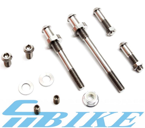 ACE Front/Rear Caliper Brake Titanium Bolt Set for Brompton Bicycle (2017 or Past)