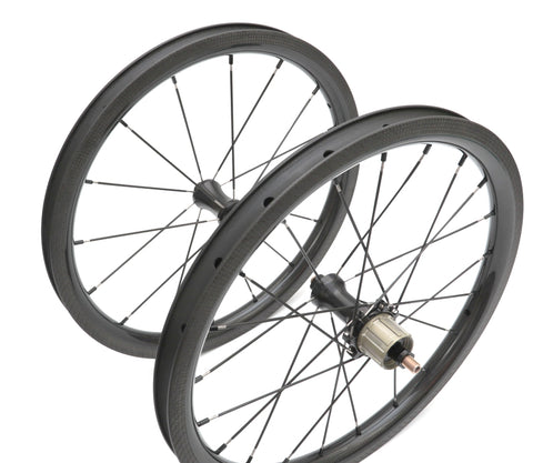 Aceoffix 16" 349 690g 7 Speed Carbon Wheelset for Brompton Bicycle