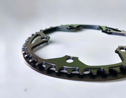 H&H 44T BCD130 Oval Chainring with Cover for Brompton Bicycle