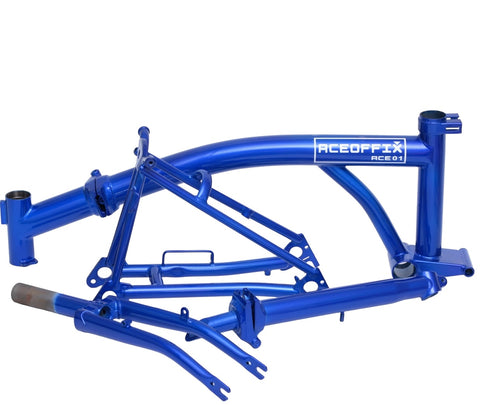 Aceoffix Replacment 4130 Steel Frame / Triangle / Fork / Stem Set for Brompton Bicycle
