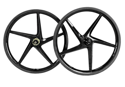 Dairs Cycle 16" 349 5 Spokes Carbon Wheelset for Brompton Bicycle