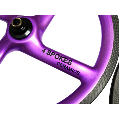 Union Jack 4 Spokes 7 Speed 16" 349 Carbon Wheelset for Brompton Bicycle