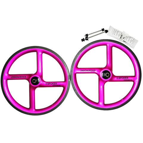Union Jack 4 Spokes 7 Speed 16" 349 Carbon Wheelset for Brompton Bicycle