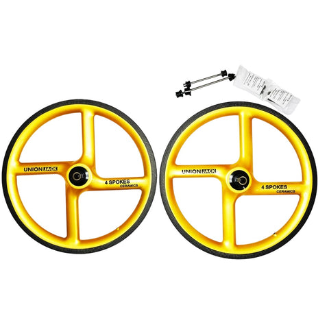 Union Jack 4 Spokes 7 Speed 16" 349 Carbon Wheelset for Brompton Bicycle