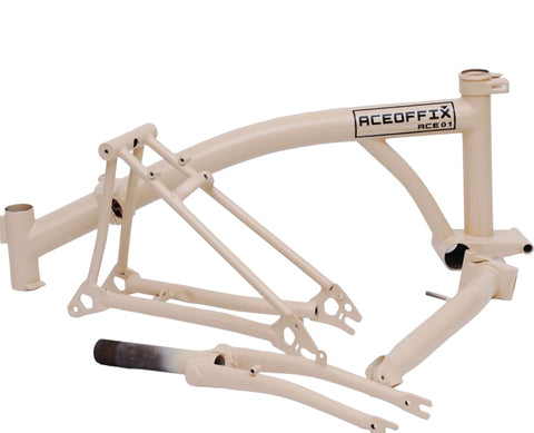 Aceoffix Replacment 4130 Steel Frame / Triangle / Fork / Stem Set for Brompton Bicycle