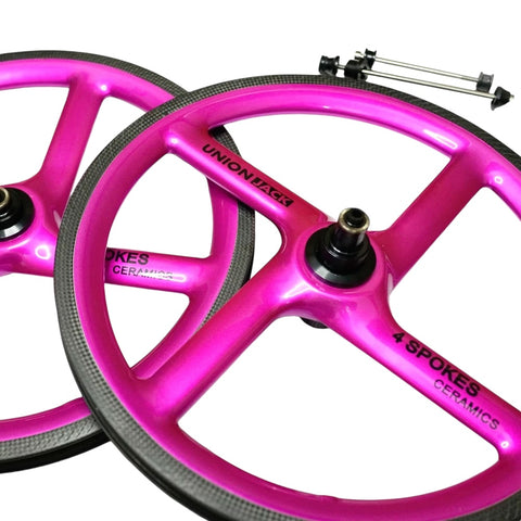 Union Jack 4 Spokes 7 Speed 16" 349 Carbon Wheelset for Brompton Bicycle