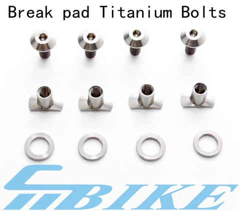 ACE Front/Rear Caliper Brake Titanium Bolt Set for Brompton Bicycle (2017 or Past)