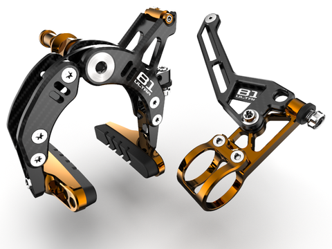 Ciamillo B1 Ultra Caliper Brake + Lever Set for Brompon Bicycle