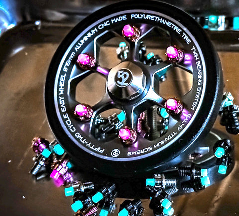 52Cycle "Glow in the Dark" M4 Studs for Brompton Bicycle Easy wheels