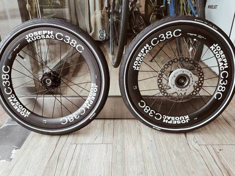 Joseph Kuosac 18" 355 c38c Carbon Wheelset for Strida Bicycle