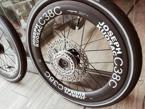 Joseph Kuosac 18" 355 c38c Carbon Wheelset for Strida Bicycle