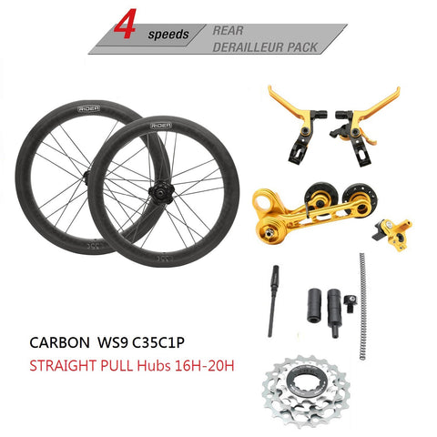 Ridea 4 Speed Upgrade Kits + Wheelset for Brompton Bicycle