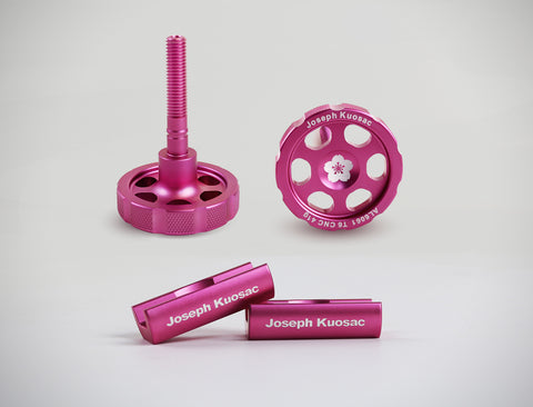Joseph Kuosac Sakura Ergonomic Knob Lever (Lightweight) + Hing Clamp Set for Brompton Bicycle