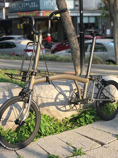 H+H Titanium Front Rack for Brompton Bicycle
