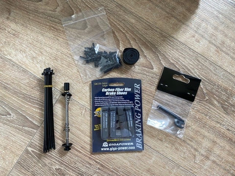 SMC x Ti Parts Workshop 38mm Carbon Wheelset for Brompton Bicycle 6 Speed