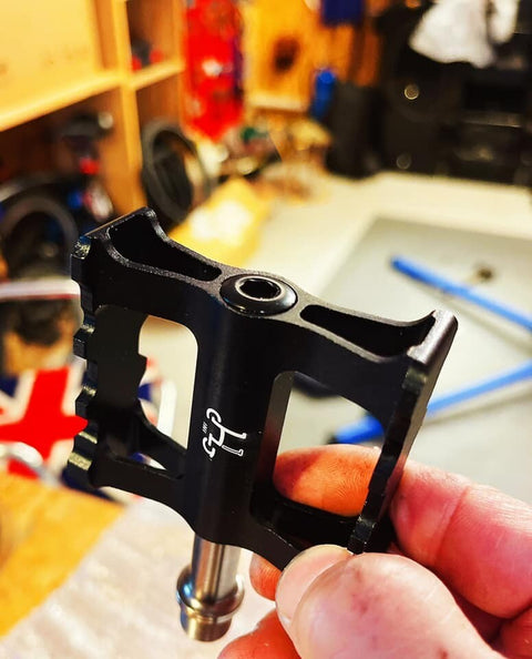 H&H CNC Titanium Spindle Left Detachable Pedals for Brompton Bicycle