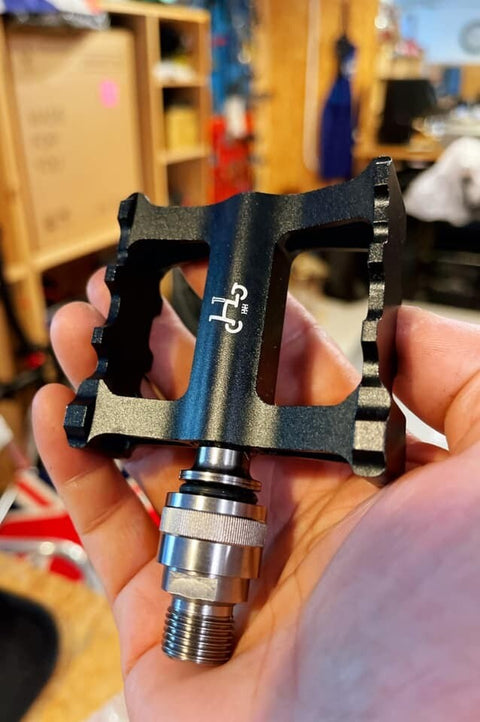 H&H CNC Titanium Spindle Left Detachable Pedals for Brompton Bicycle