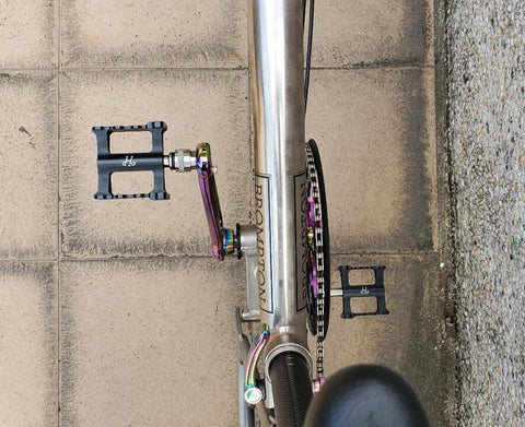 H&H CNC Titanium Spindle Left Detachable Pedals for Brompton Bicycle