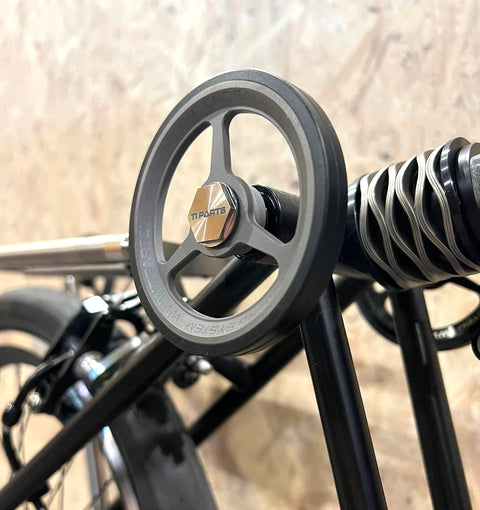 Ti Parts Workshop Titanium Matte Grey Color Eazy Wheels for Brompton Bicycle