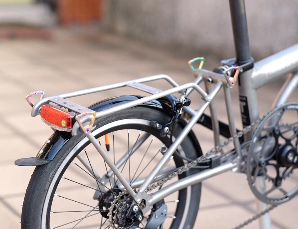 H&H Titanium Rear Rack V5 for Brompton Bicycle P/T Line – Fantastic4Toys