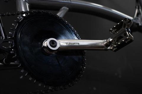 Ti Parts Workshop Titanium Square Taper Cranks for Brompton Bicycle