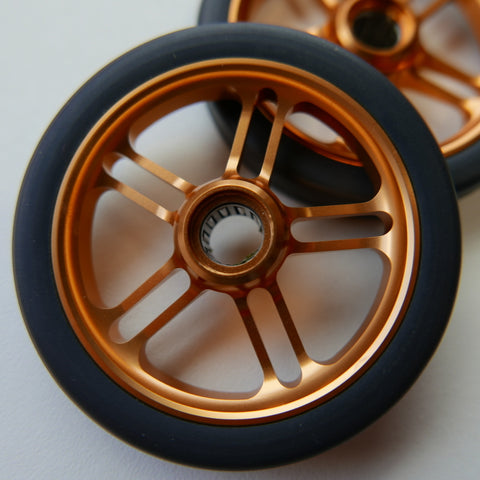 MiniMods 55mm Aluminum CNC Easy Wheels for Brompton Bicycle