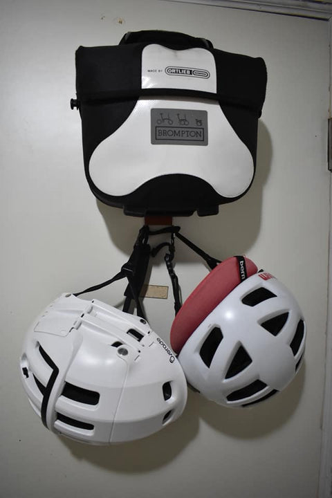 Helmet and Bag Wall Hanger for Brompton Bicycle