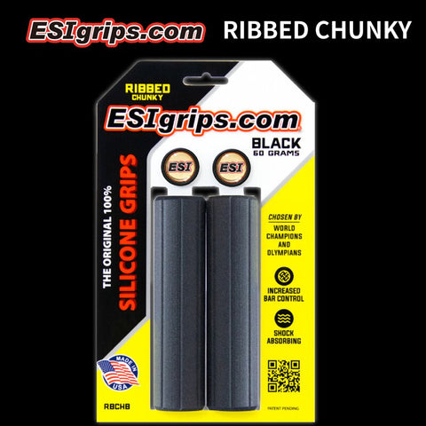 ESI Ribbed Chunky Silicone Bicycle Grips 60g