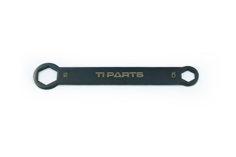 Ti Parts Workshop Closed Double Ended Titanium Wrench 10 & 15mm