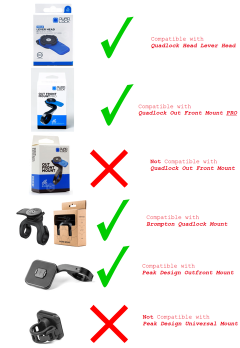 OCH Bicycle Handlebar Clamp for Quadlock / Peak Design / Mous Intralock