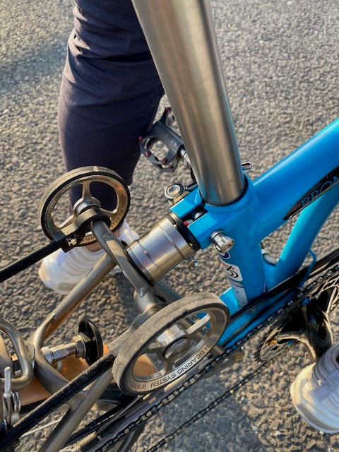 Adjustable Air Pressure Titanium Suspension Block for Brompton Bicycle