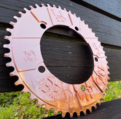 Bespoke Brompton Flag Rose Gold Narrow Wide Bicycle Chainring