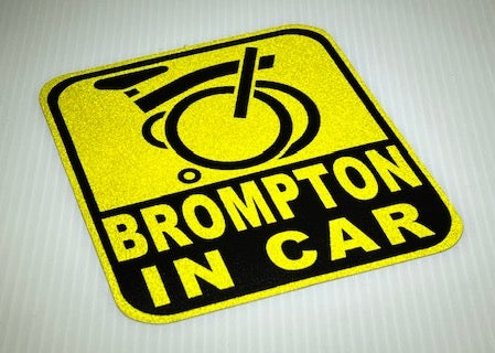 Brompton Bicycle in Car Reflective Sticker