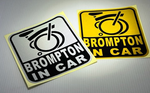 Brompton Bicycle in Car Reflective Sticker