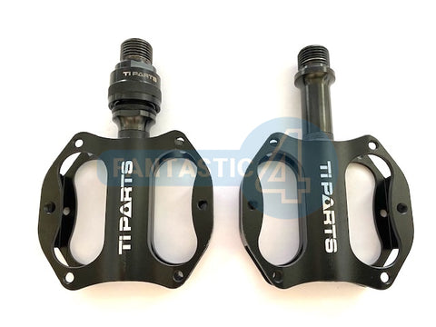 Ti Parts Workshop Aluminum Mini Quick Release Pedals for Brompton Bicycle