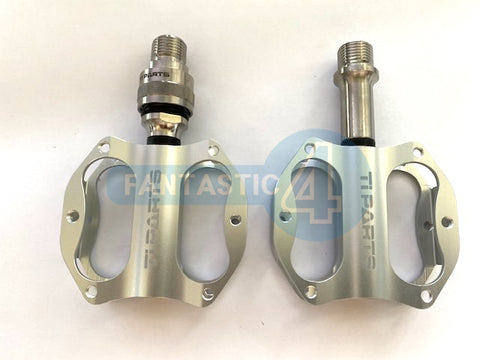Ti Parts Workshop Aluminum Mini Quick Release Pedals for Brompton Bicycle