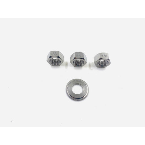 H&H Titanium Rear Wheel Nut Set for Brompton Bicycle