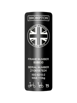 Custom Metal Frame Badge for Brompton Bicycle