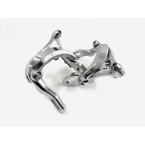 Union Jack 7075 CNC Chrome Silver Brake Caliper Set for Brompton Bicycle