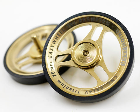 Union Jack 70mm Titanium Easy Wheels for Brompton Bicycle