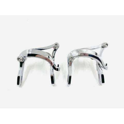 Union Jack 7075 CNC Chrome Silver Brake Caliper Set for Brompton Bicycle