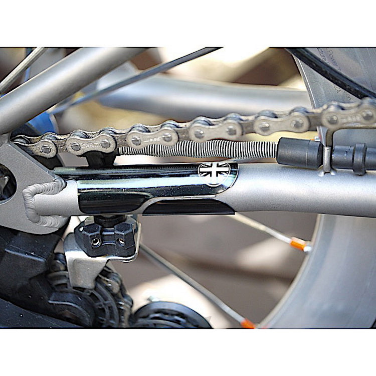 Union Jack Titanium Chain Stay Guard & Frame Protector for Brompton Bi ...