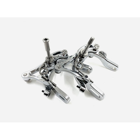 Union Jack 7075 CNC Chrome Silver Brake Caliper Set for Brompton Bicycle