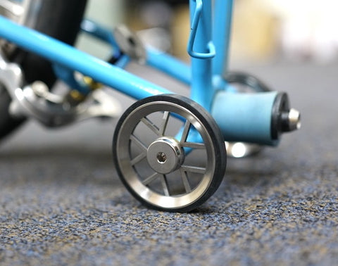 Union Jack 65mm Titanium Easy Wheels for Brompton Bicycle