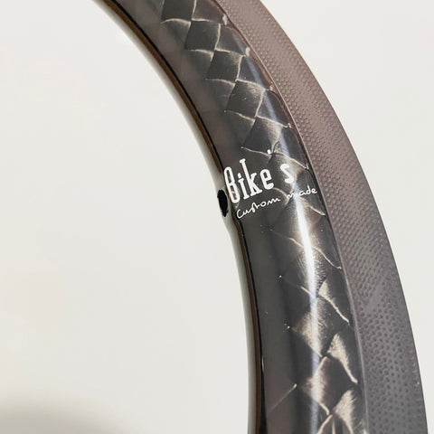 BIKES 12K Glossy Carbon 3 Spokes 4 Speed Wheelset for Brompton Bicycle