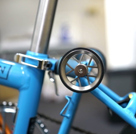 Union Jack 65mm Titanium Easy Wheels for Brompton Bicycle
